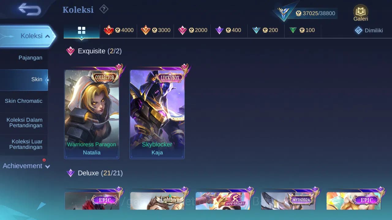 Mobile Legends: Bang Bang Accounts GLOBAL Hero 106 Skin 171 | Luckybox Kaja | CC Nata image 1