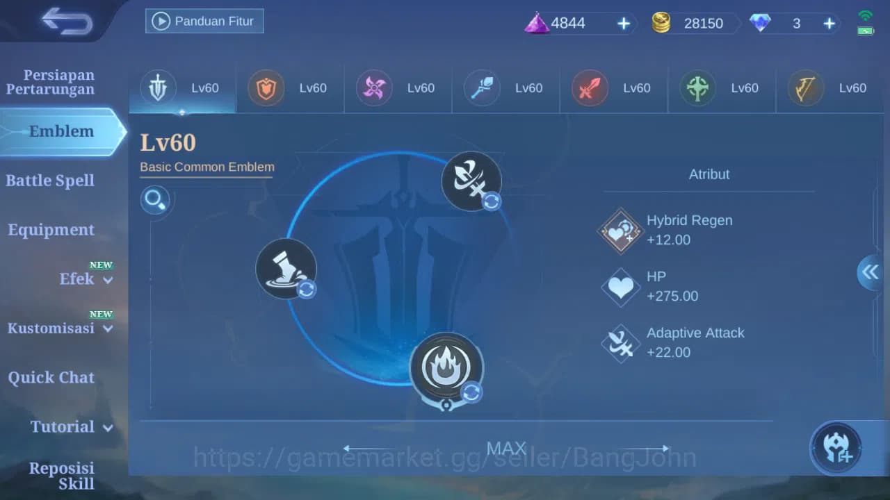 Mobile Legends: Bang Bang Accounts GLOBAL Hero 106 Skin 171 | Luckybox Kaja | CC Nata image 11