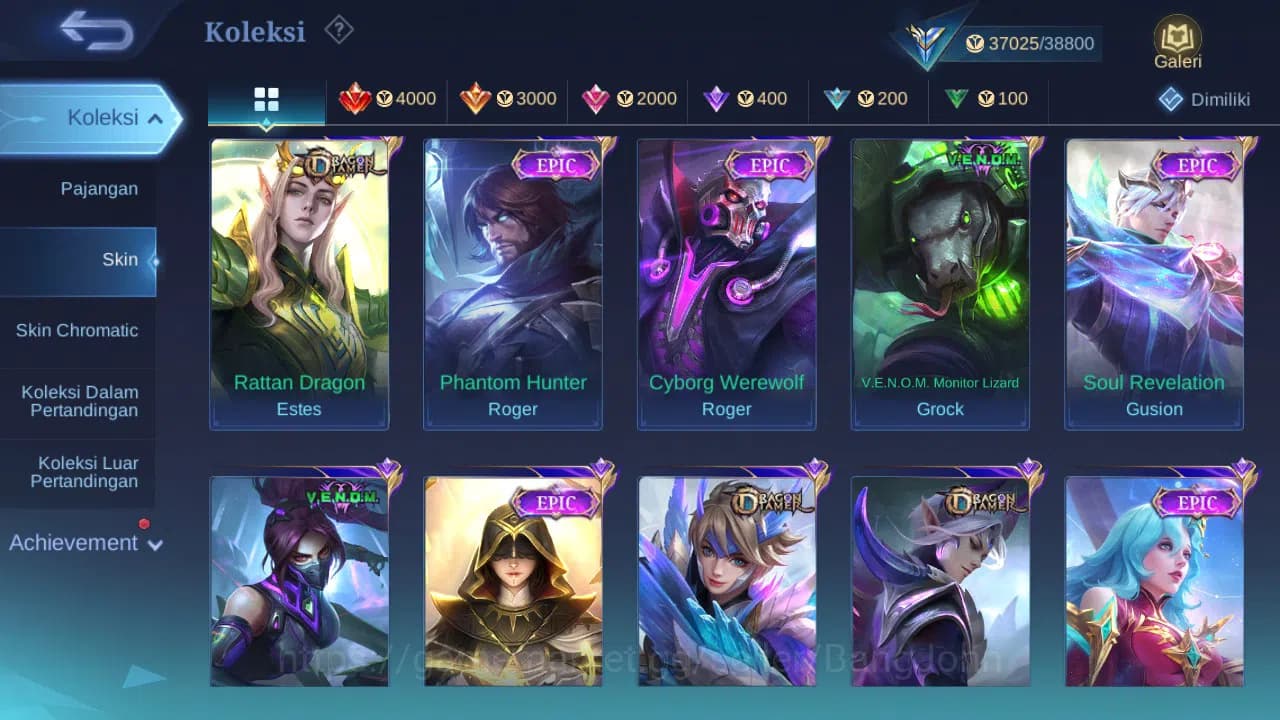 Mobile Legends: Bang Bang Accounts GLOBAL Hero 106 Skin 171 | Luckybox Kaja | CC Nata image 4
