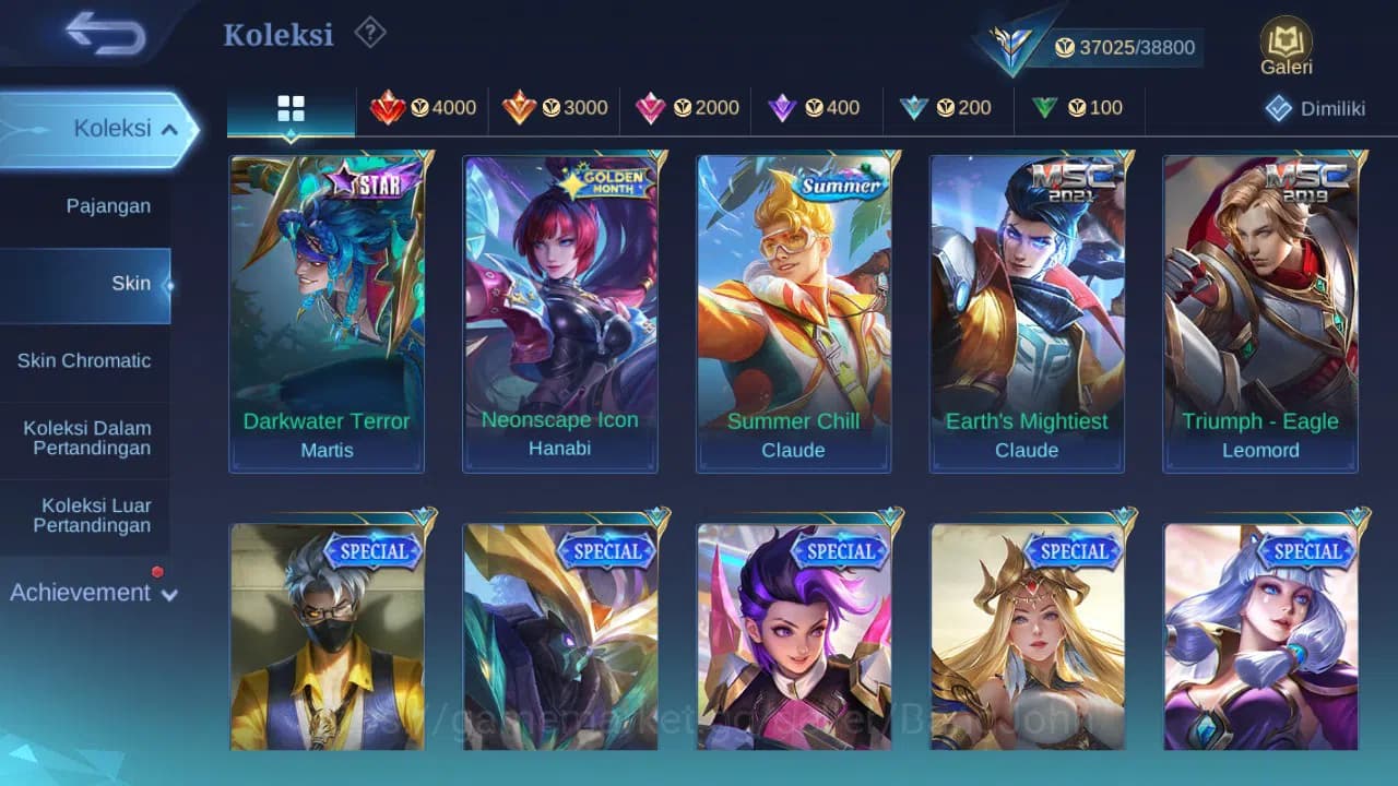 Mobile Legends: Bang Bang Accounts GLOBAL Hero 106 Skin 171 | Luckybox Kaja | CC Nata image 8