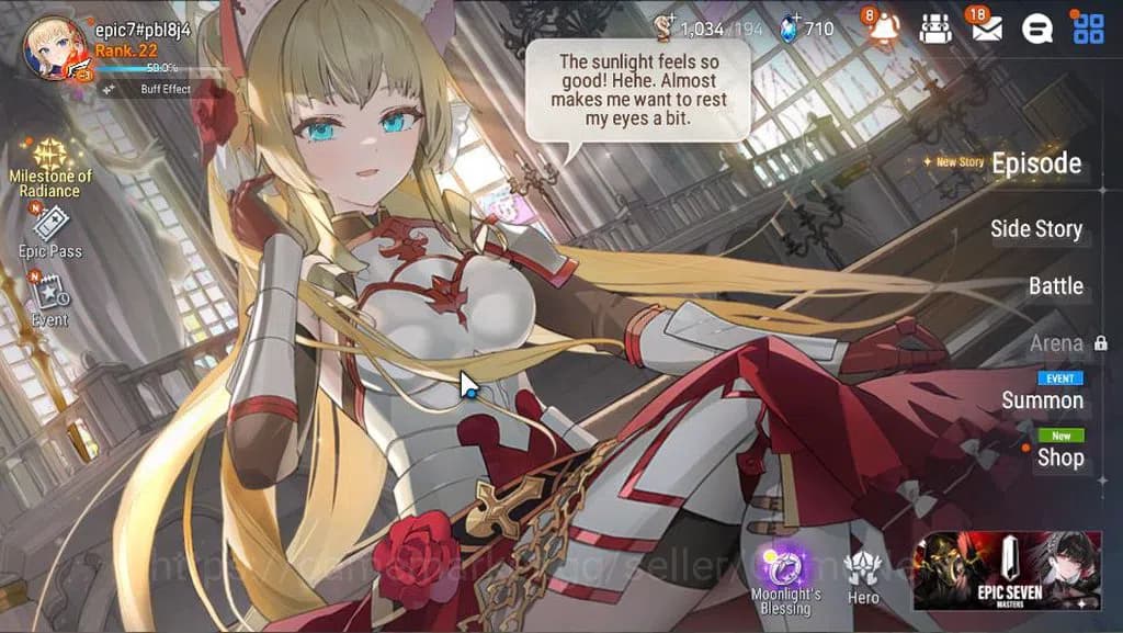 Epic Seven Accounts GLOBAL Unverif|New Era|3 ML(Salome,LW Peira,Design image 1