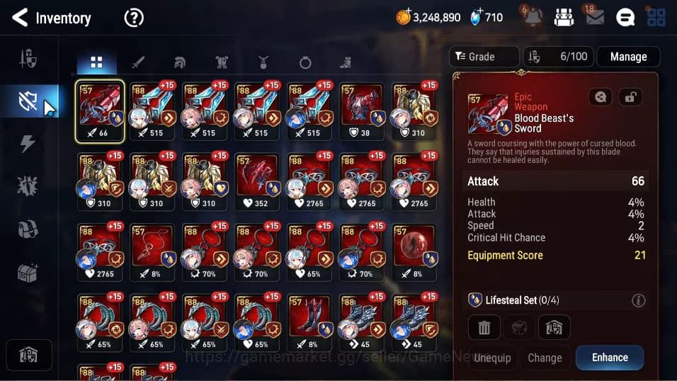 Epic Seven Accounts GLOBAL Unverif|New Era|3 ML(Salome,LW Peira,Design image 13