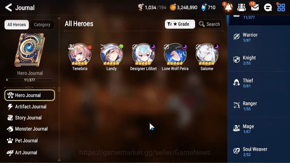 Epic Seven Accounts GLOBAL Unverif|New Era|3 ML(Salome,LW Peira,Design image 16