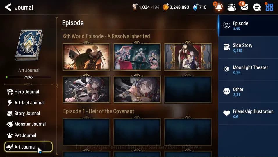 Epic Seven Accounts GLOBAL Unverif|New Era|3 ML(Salome,LW Peira,Design image 2