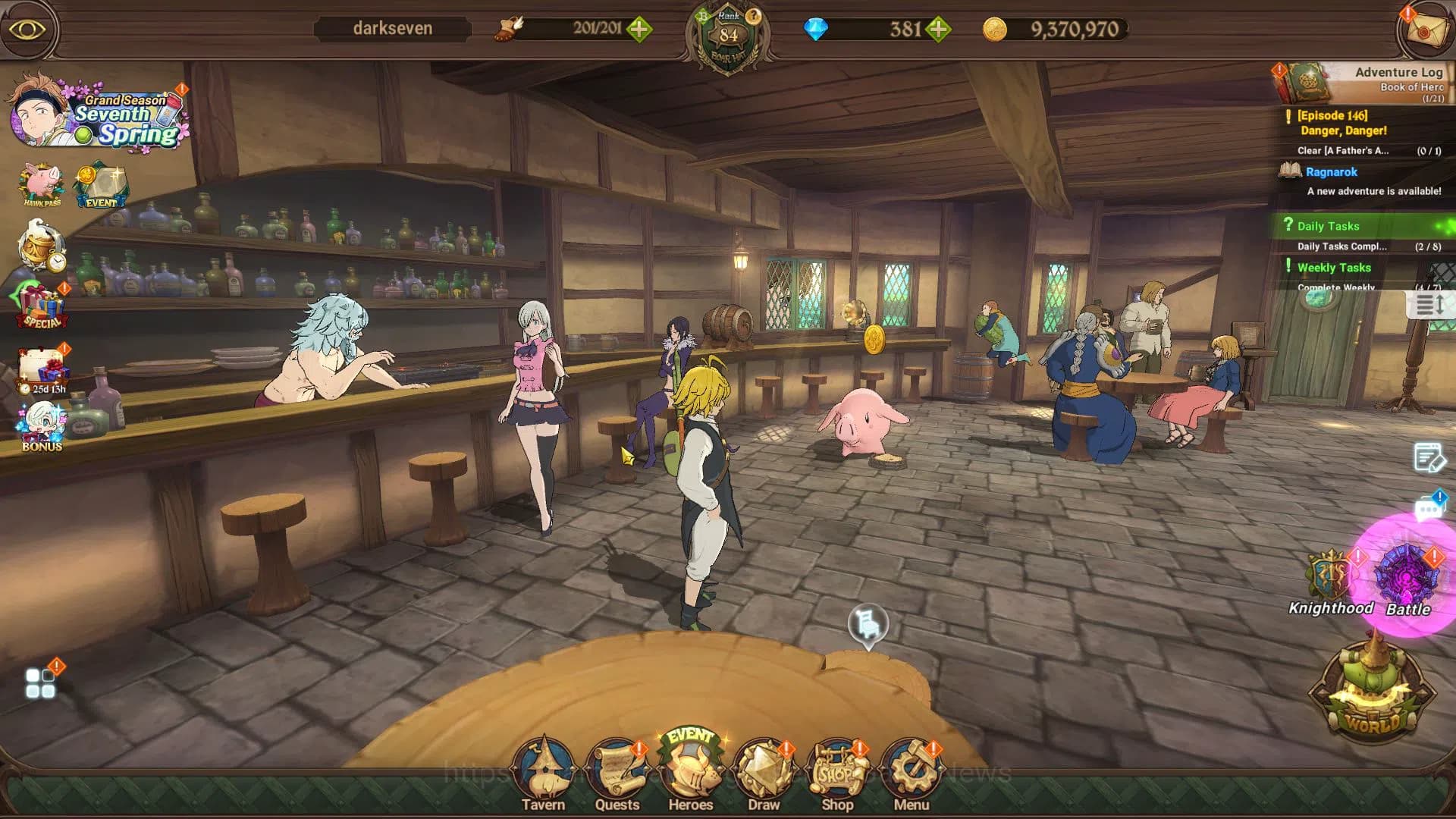 The Seven Deadly Sins: Grand Cross Accounts Global|3,6M CC|381 DM|2 LR+8 UR|Madness2/6,Elizabe image 1