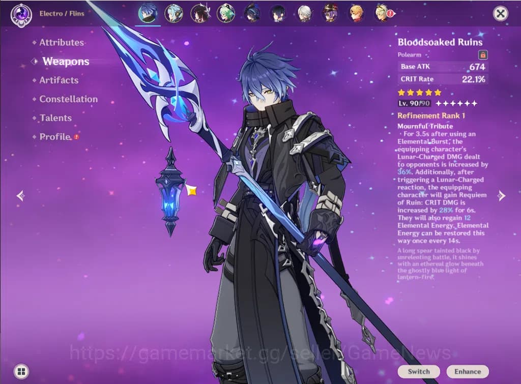 Genshin Impact Accounts ASIA|AR 57|6 Limited+3(*5Weapon)|PremTeam [Flint+S image 6