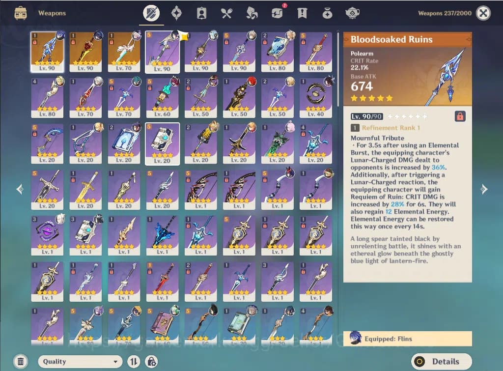 Genshin Impact Accounts ASIA|AR 57|6 Limited+3(*5Weapon)|PremTeam [Flint+S image 7
