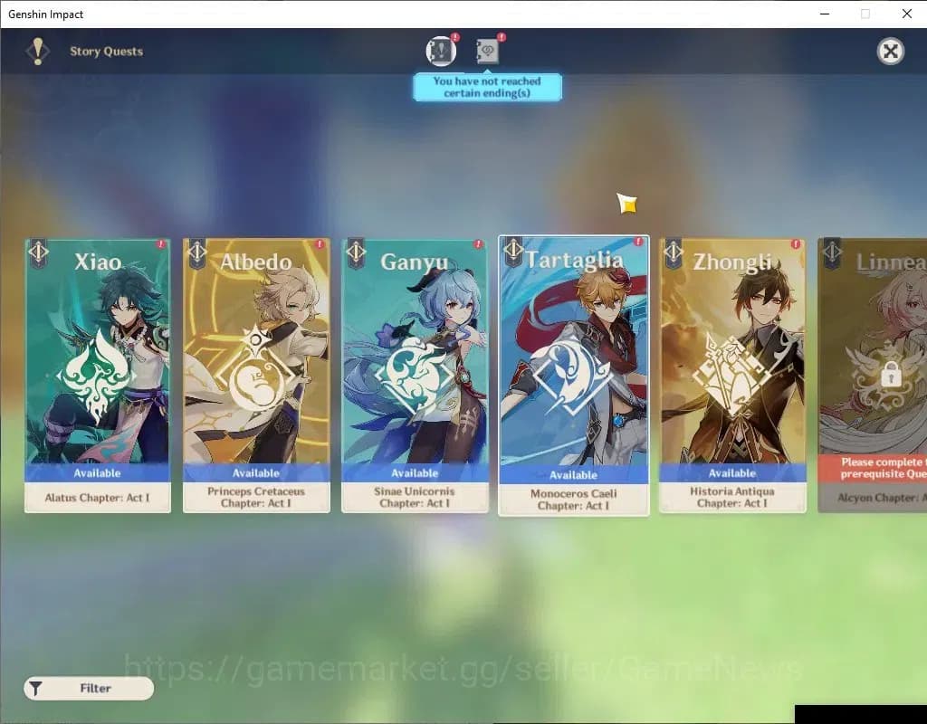 Genshin Impact Accounts ASIA|AR45|2Limited+28(*4Character)|Ayato,Chasca|Re image 13
