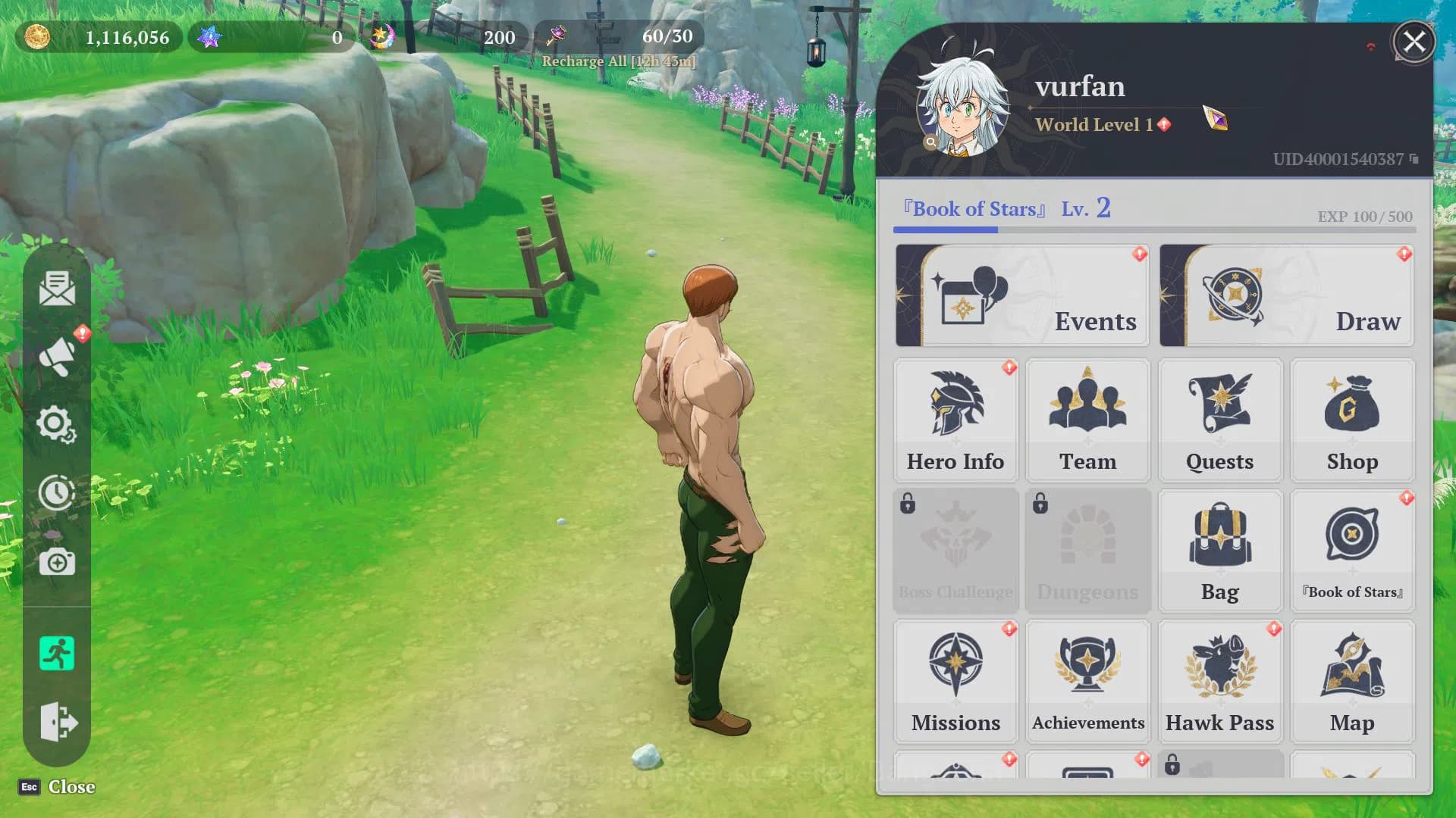 The Seven Deadly Sins: Origin Accounts EU Fresh Starter Lv2 WL1 | 4SSR Escanor + King + E image 1