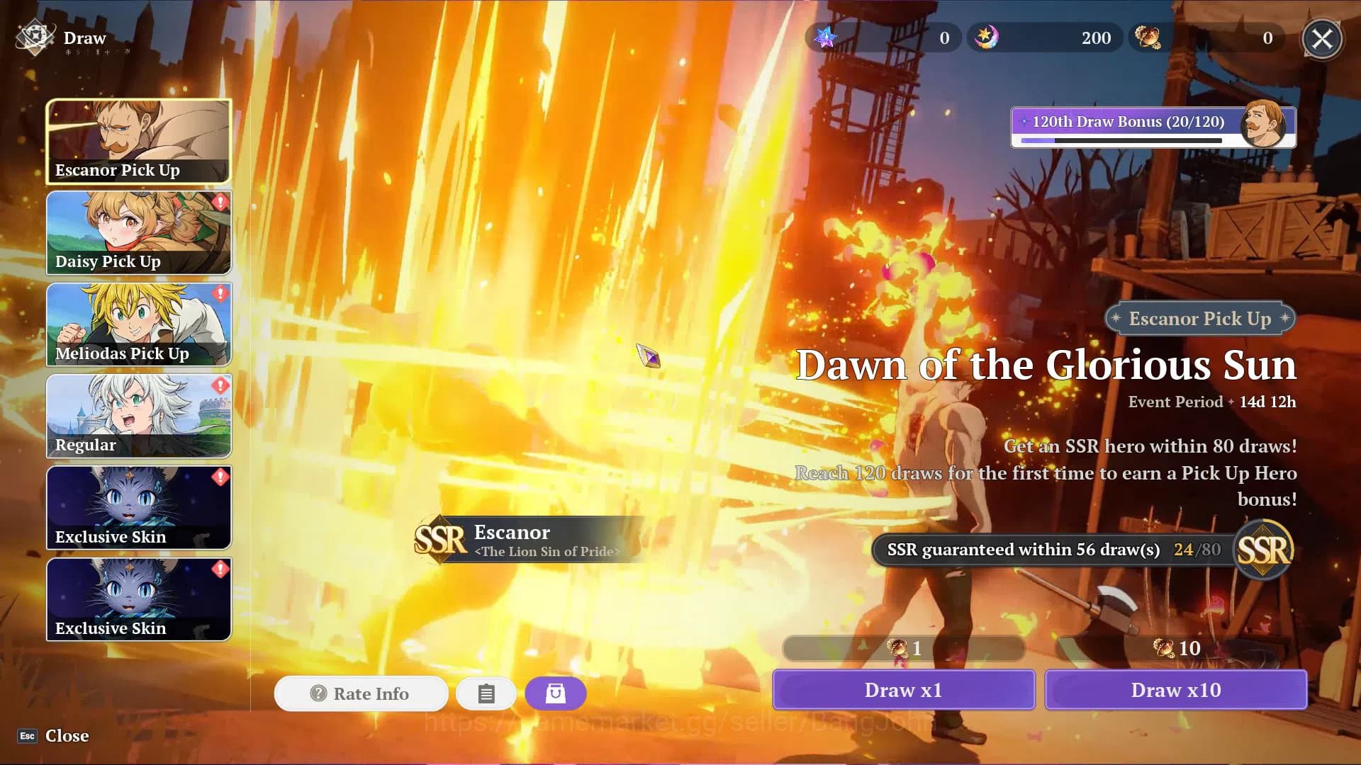 The Seven Deadly Sins: Origin Accounts EU Fresh Starter Lv2 WL1 | 4SSR Escanor + King + E image 12