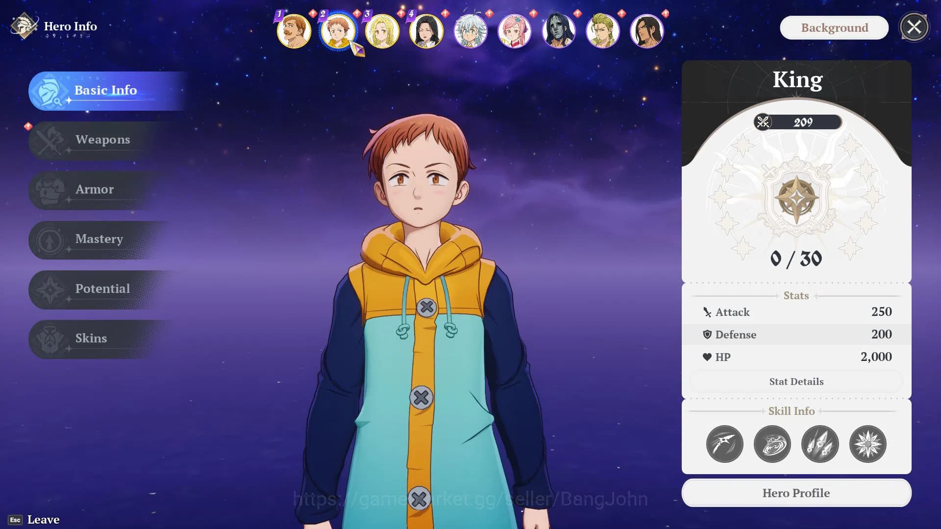 The Seven Deadly Sins: Origin Accounts EU Fresh Starter Lv2 WL1 | 4SSR Escanor + King + E image 4