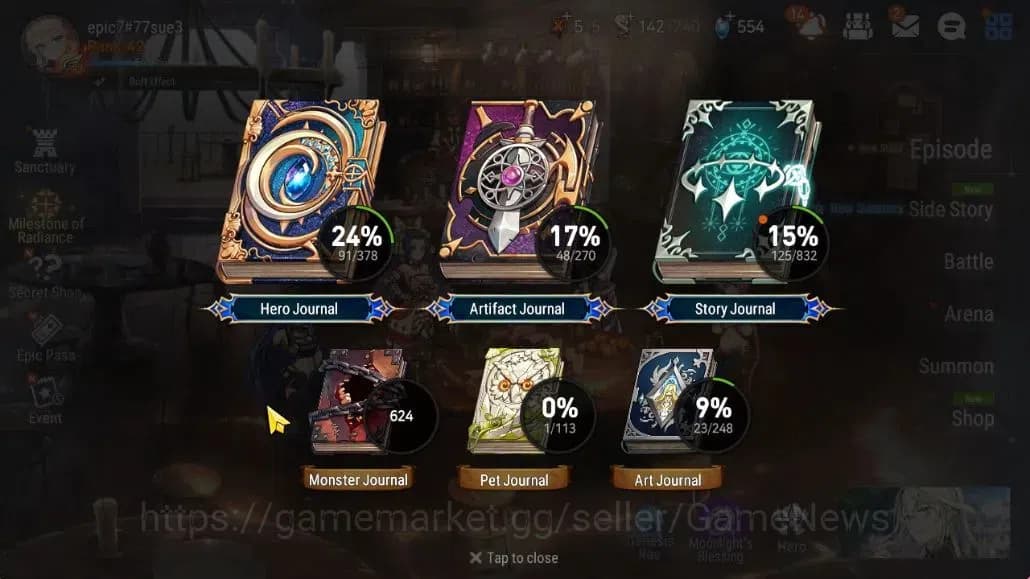 Epic Seven Accounts GLOBAL Unverif|4 ML(Empyrean Ilnav,Sea Phantom Pol image 5