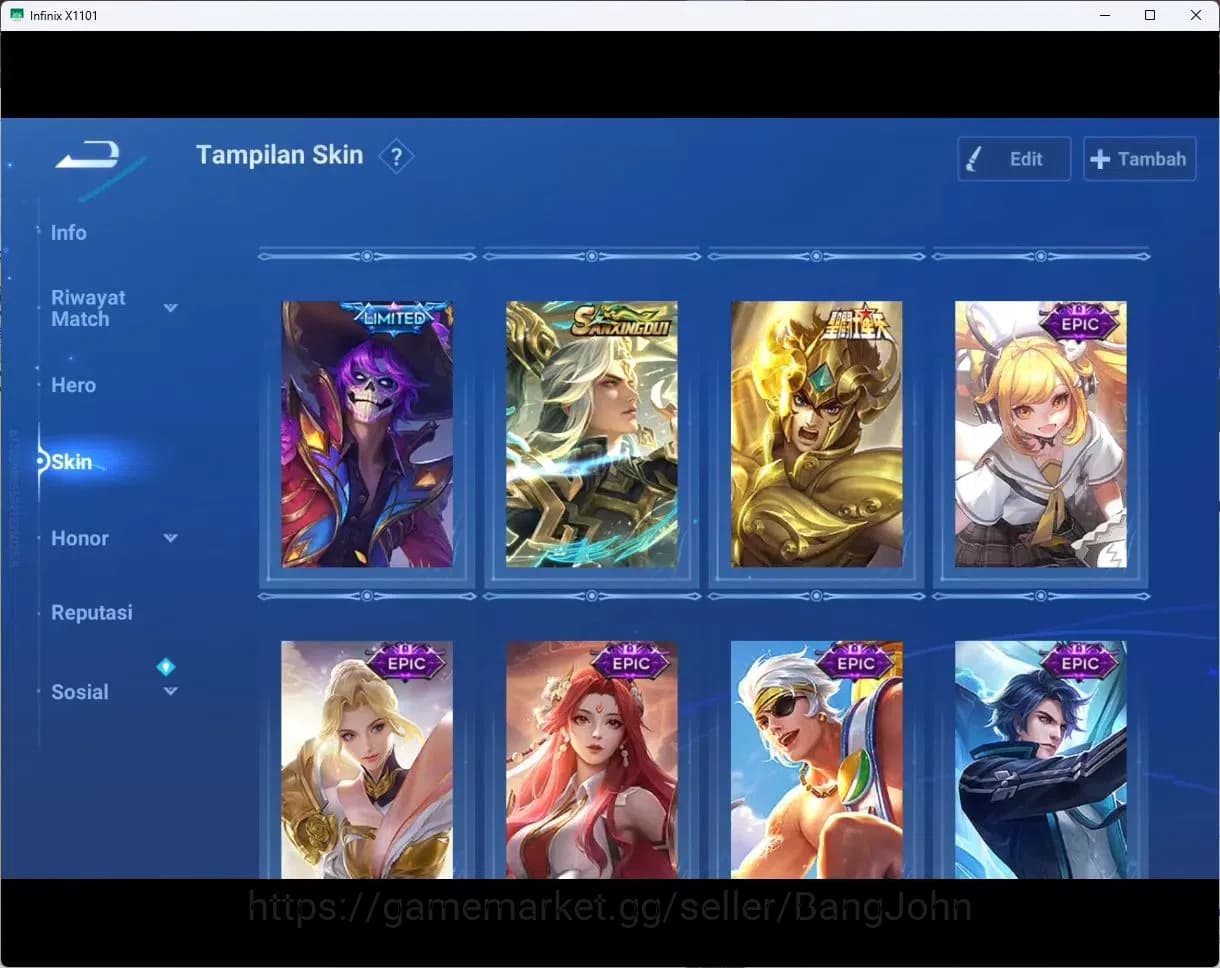 Honor of Kings Accounts Global Hero112 Skin178 |LIMBO,MILADY,BIRON|LEGEN,W image 4