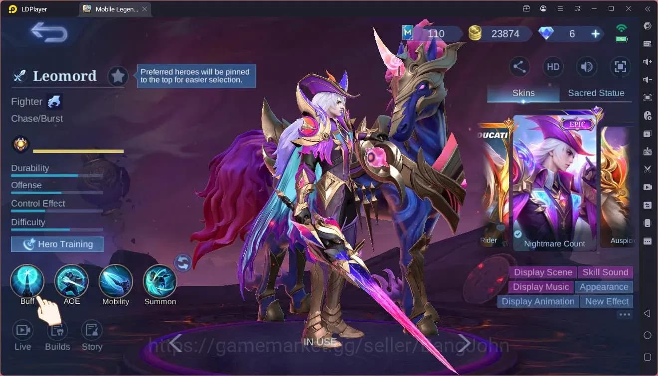 Mobile Legends: Bang Bang Accounts Global|Hero 55|Skin 85|Seasoned|Prime Granger|Naru image 3