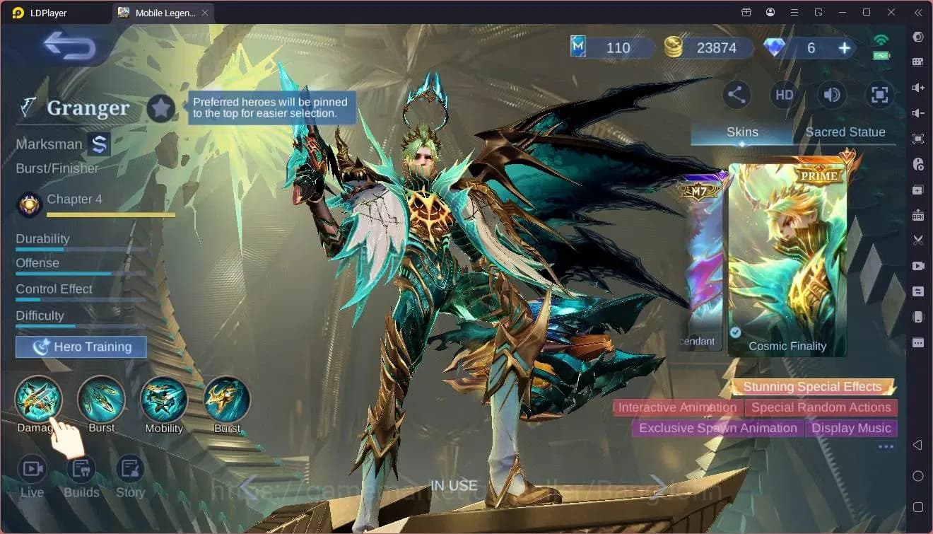 Mobile Legends: Bang Bang Accounts Global|Hero 55|Skin 85|Seasoned|Prime Granger|Naru image 8