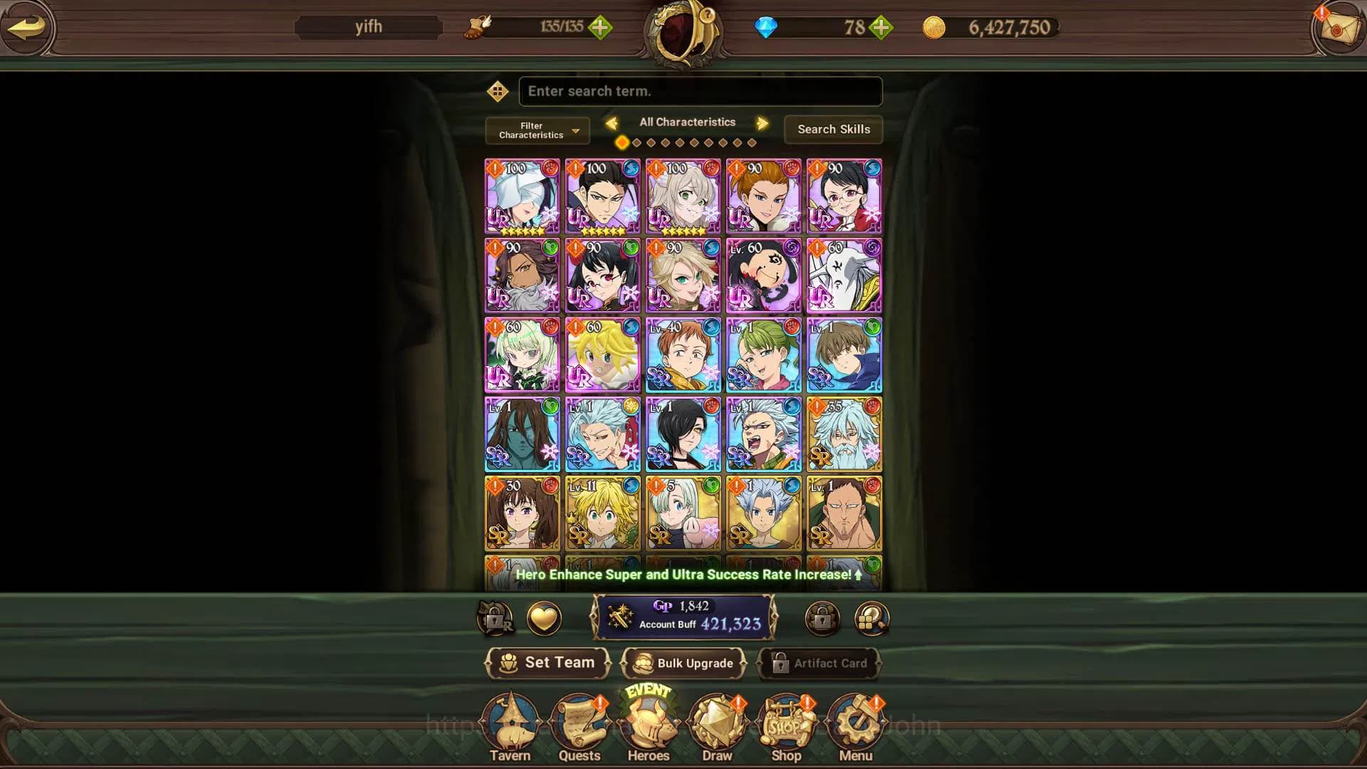 The Seven Deadly Sins: Grand Cross Accounts GLOBAL|421k CC|UR OppressorDK,Mael,Sabunak,DKMelio image 8
