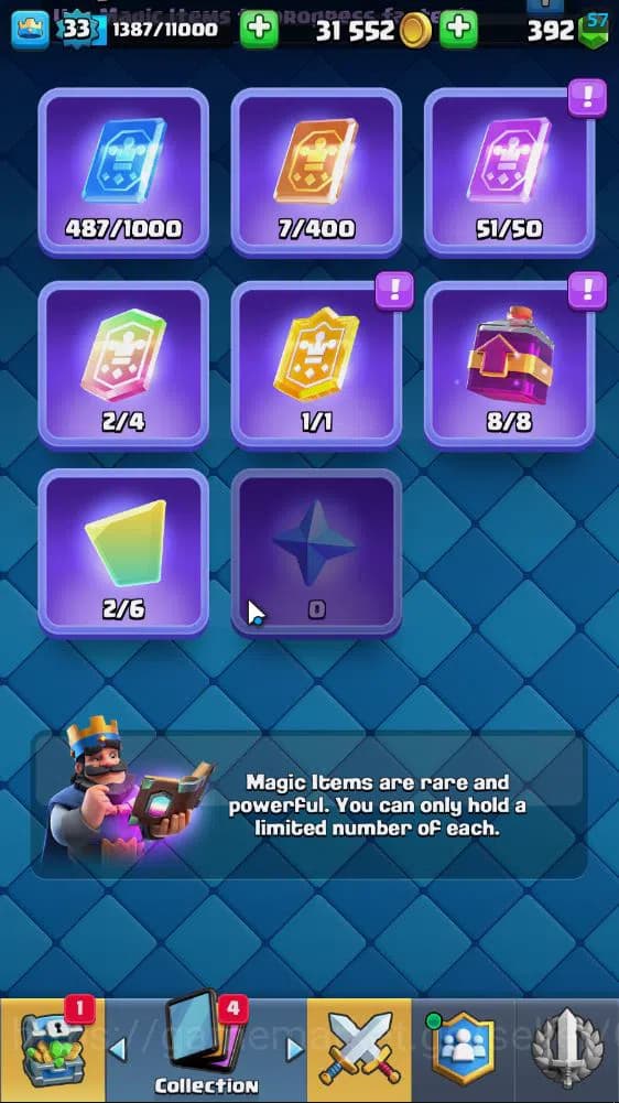 Clash Royale Accounts Lv 33|Trophy 7502|KTL 11|Limited Skin|Card 117| 1 image 14