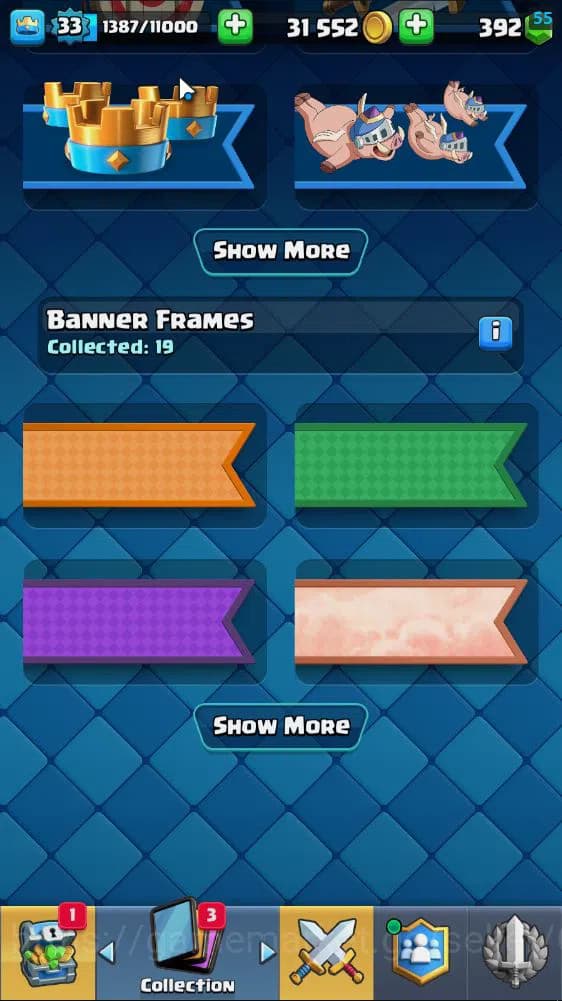 Clash Royale Accounts Lv 33|Trophy 7502|KTL 11|Limited Skin|Card 117| 1 image 17