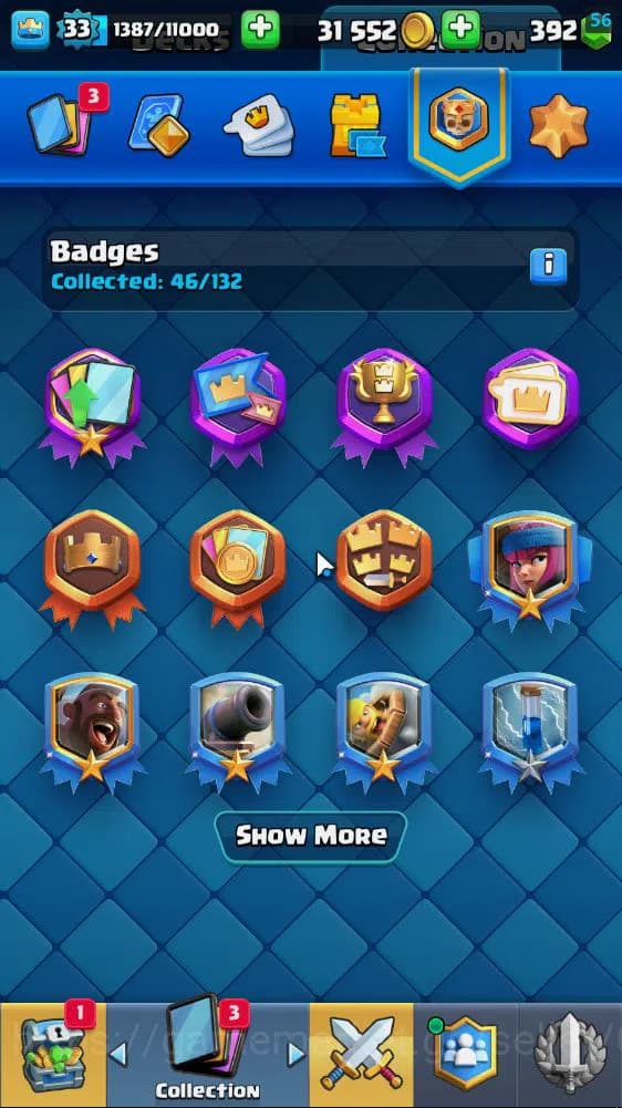 Clash Royale Accounts Lv 33|Trophy 7502|KTL 11|Limited Skin|Card 117| 1 image 18