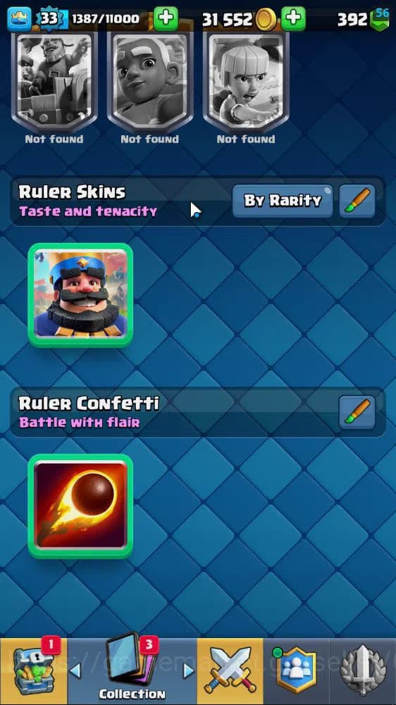Clash Royale Accounts Lv 33|Trophy 7502|KTL 11|Limited Skin|Card 117| 1 image 20