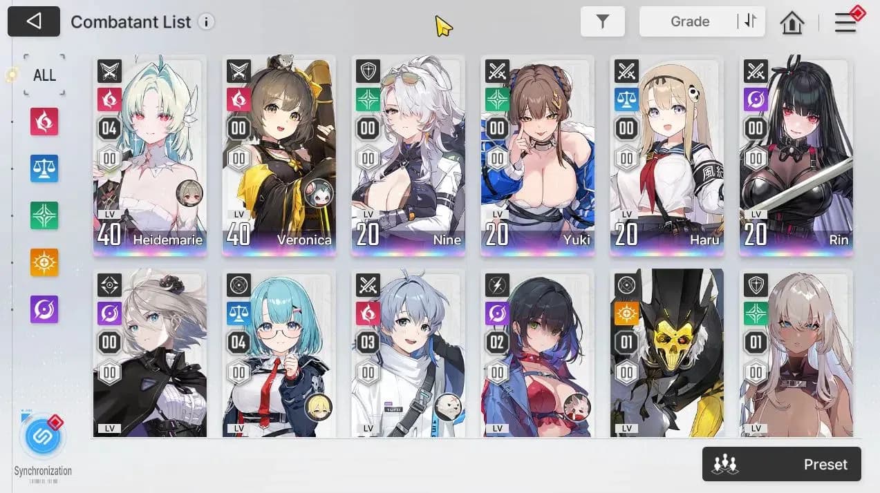 Chaos Zero Nightmare Accounts GLOBAL|Lvl 54|7 SSR[HeidemariM4,Yuki,Nine,Haru,Rin image 3