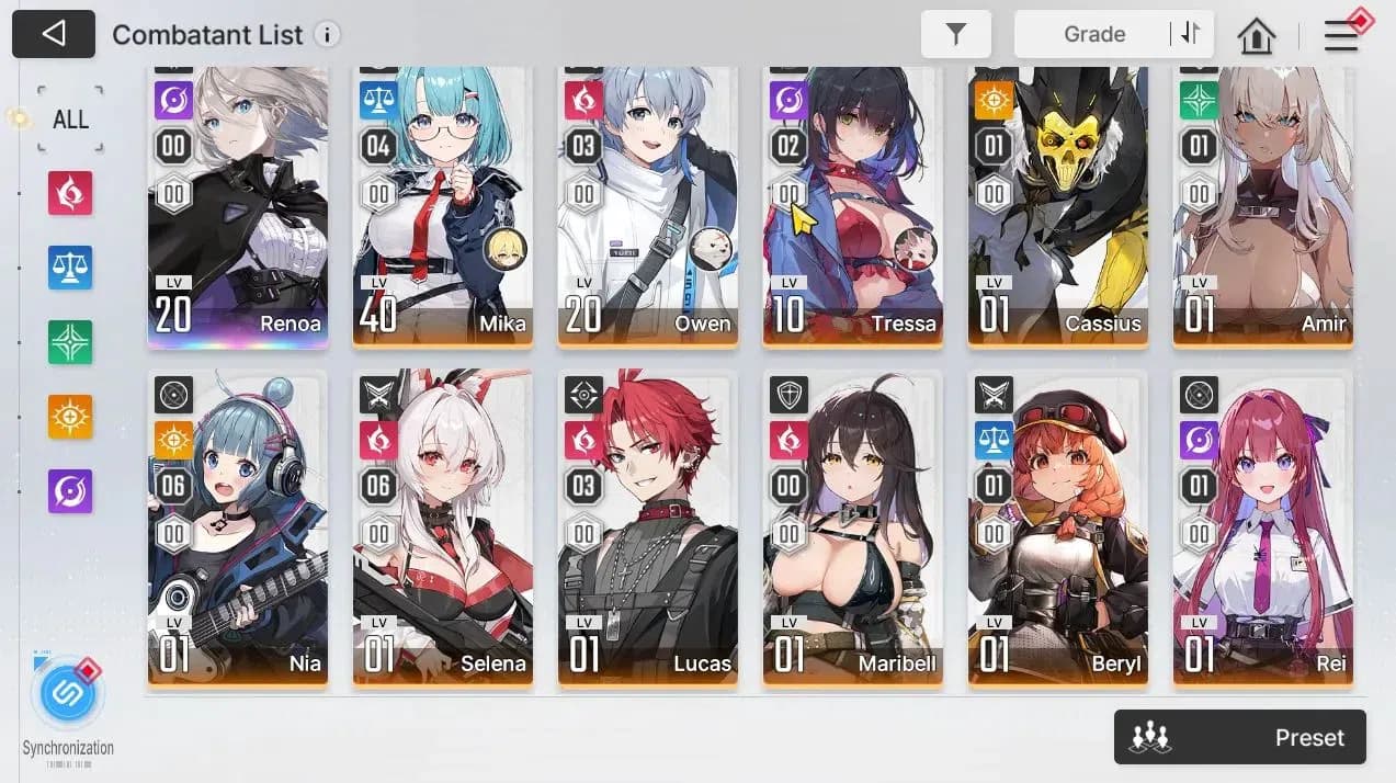 Chaos Zero Nightmare Accounts GLOBAL|Lvl 54|7 SSR[HeidemariM4,Yuki,Nine,Haru,Rin image 4