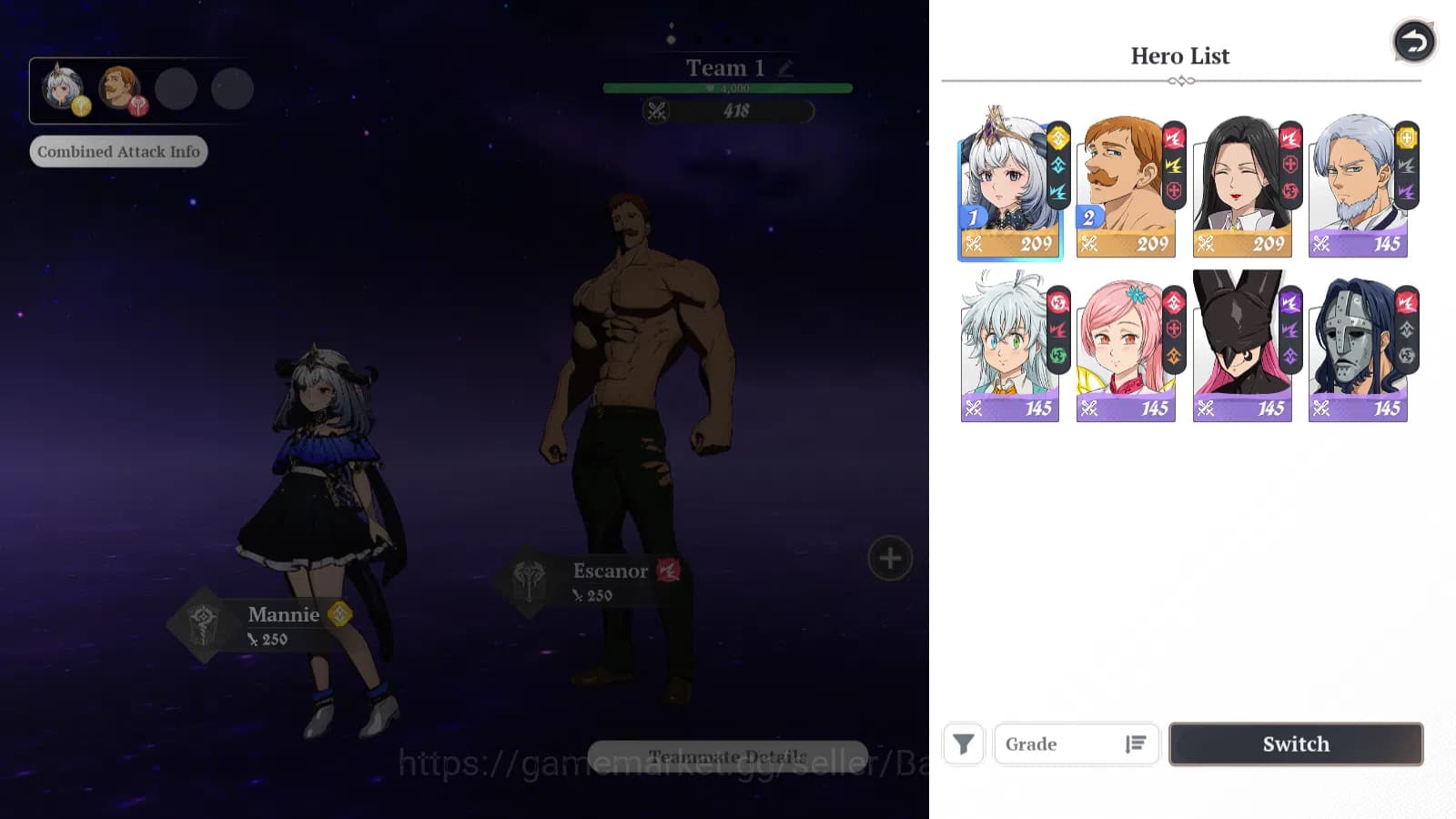 The Seven Deadly Sins: Origin Accounts NA East|FreshStarterLvl|3SSR|Escanor,Guila,mannie+ image 11