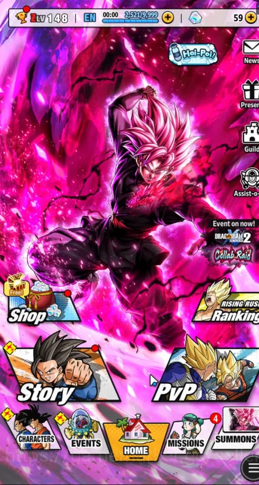 Dragon Ball Legends Accounts 92,4M Total Power|LV 148|1LR 3UL+7LL|SS Rose Ultra image 1