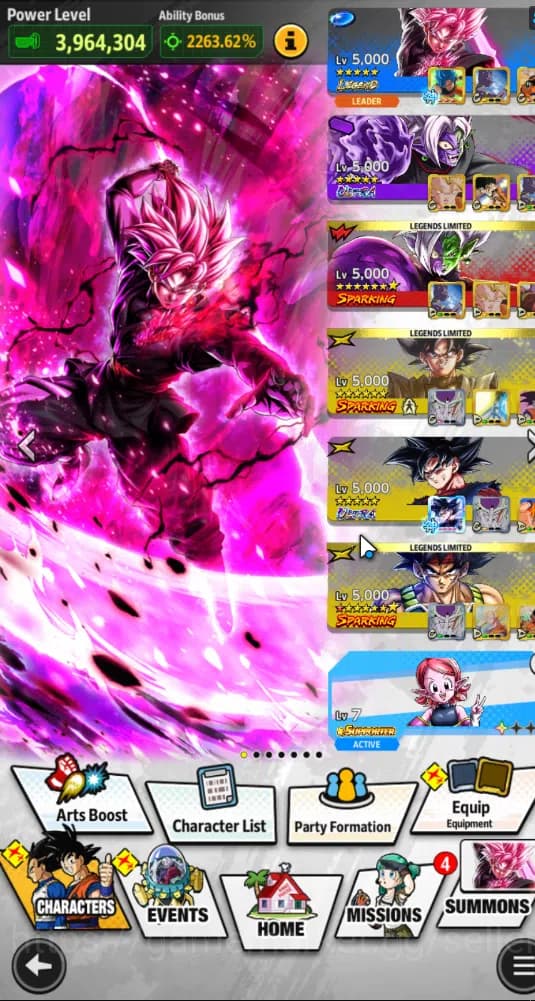 Dragon Ball Legends Accounts 92,4M Total Power|LV 148|1LR 3UL+7LL|SS Rose Ultra image 2