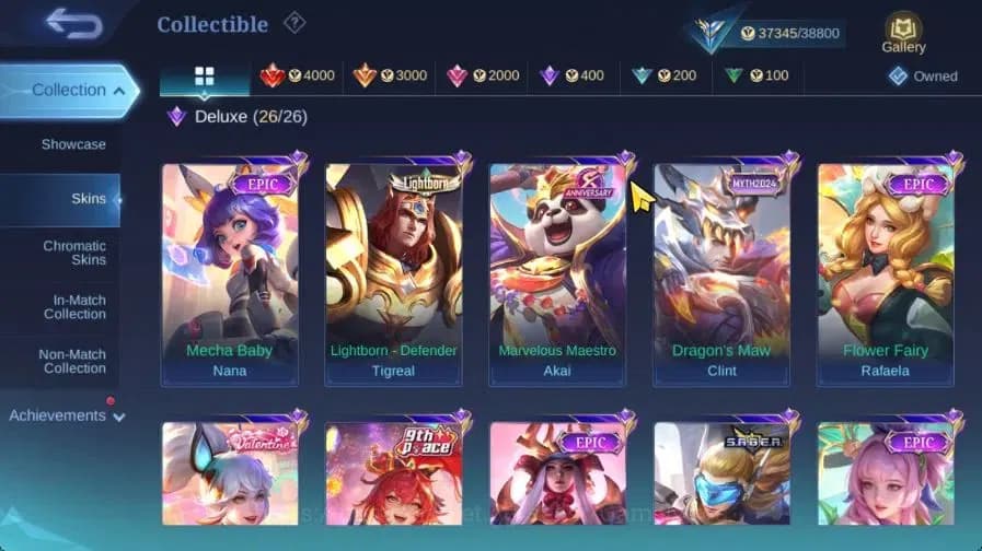 Mobile Legends: Bang Bang Accounts Hero 101|Skin 168|High Glory 55|CC Nata,LB[Granger image 7