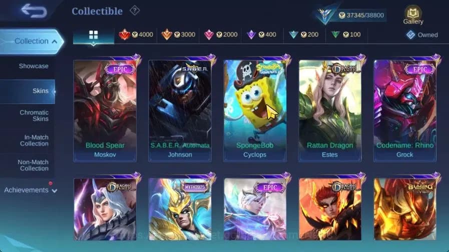 Mobile Legends: Bang Bang Accounts Hero 101|Skin 168|High Glory 55|CC Nata,LB[Granger image 9