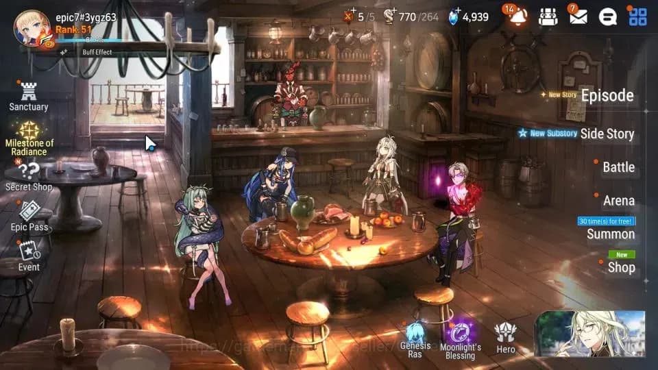 Epic Seven Accounts GLOBAL|UnVerif|6 ML (C. Lilias, Salome, B.W. Iseri image 1