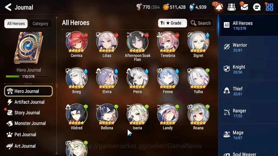 Epic Seven Accounts GLOBAL|UnVerif|6 ML (C. Lilias, Salome, B.W. Iseri image 7