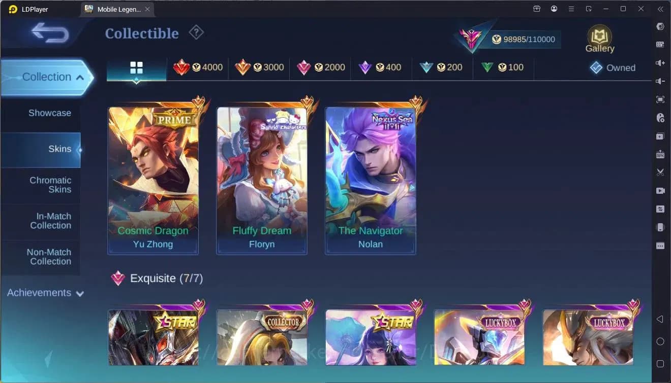 Mobile Legends: Bang Bang Accounts Global|Hero 117|Skin 284|Exalted|Legend Lesley|Duc image 11