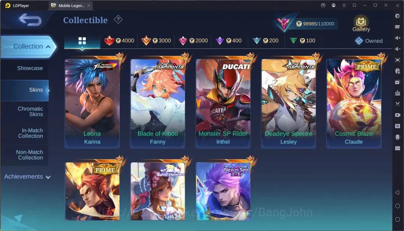 Mobile Legends: Bang Bang Accounts Global|Hero 117|Skin 284|Exalted|Legend Lesley|Duc image 12
