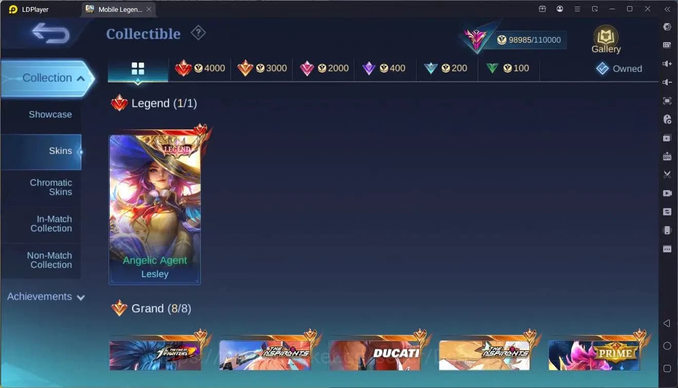 Mobile Legends: Bang Bang Accounts Global|Hero 117|Skin 284|Exalted|Legend Lesley|Duc image 13