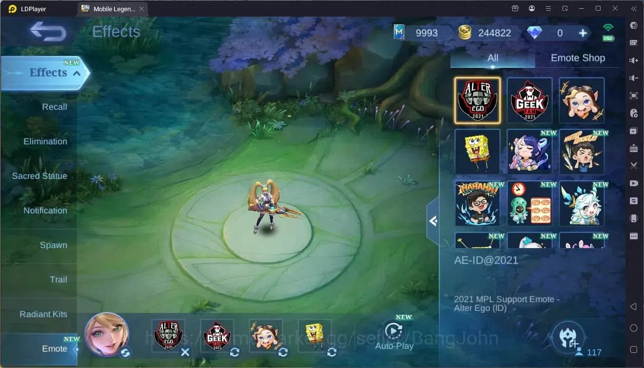 Mobile Legends: Bang Bang Accounts Global|Hero 117|Skin 284|Exalted|Legend Lesley|Duc image 14