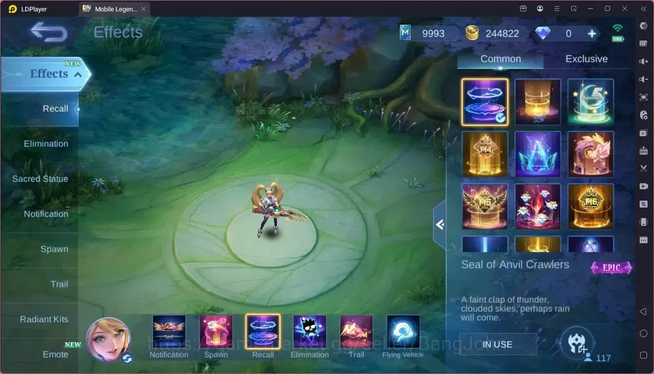 Mobile Legends: Bang Bang Accounts Global|Hero 117|Skin 284|Exalted|Legend Lesley|Duc image 15