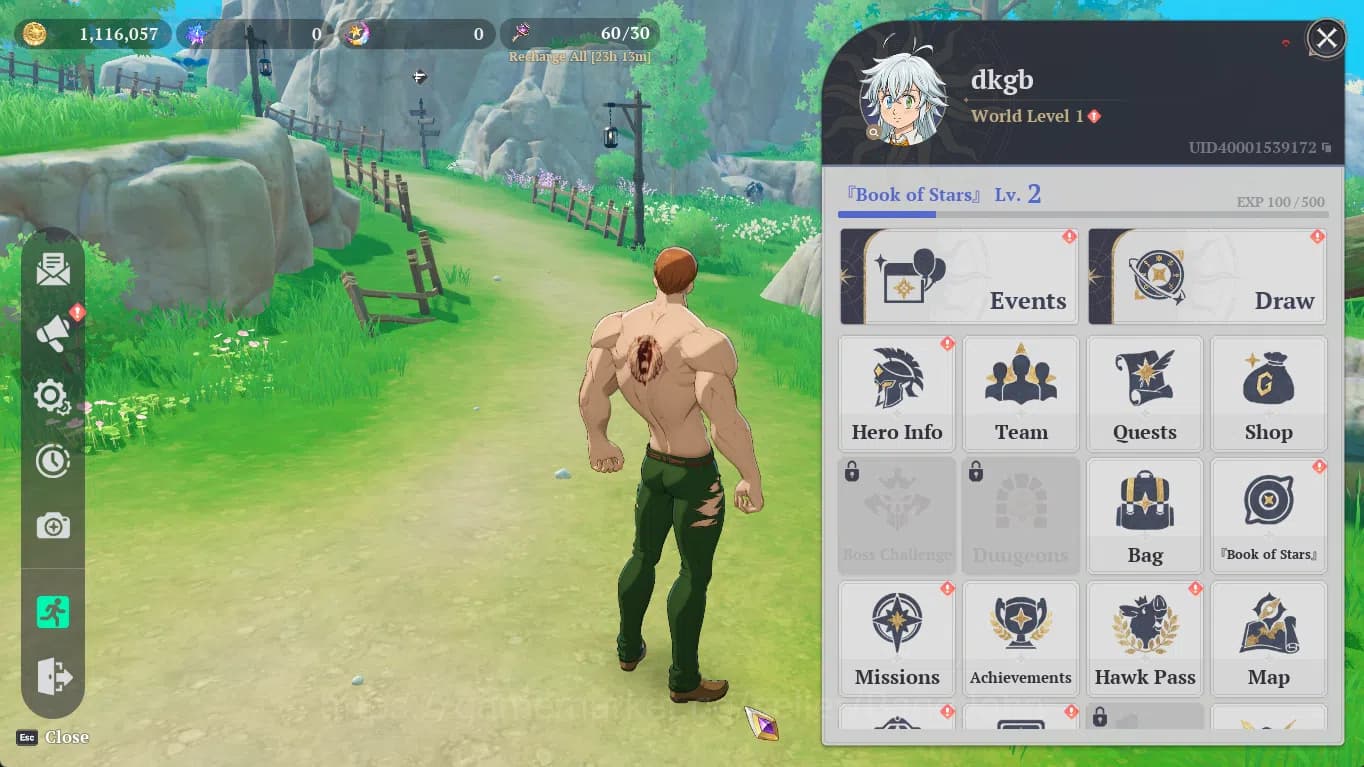 The Seven Deadly Sins: Origin Accounts EU Fresh Starter Lv2 WL1 | 3SSR Escanor + Mannie + image 1