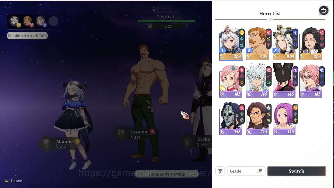 The Seven Deadly Sins: Origin Accounts EU Fresh Starter Lv2 WL1 | 3SSR Escanor + Mannie + image 3