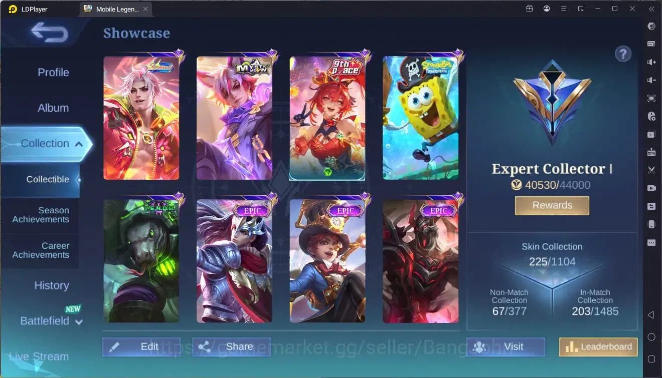 Mobile Legends: Bang Bang Accounts Global|Hero 132|Skin 225|Expert|Sparkle Fredrin|Me image 20