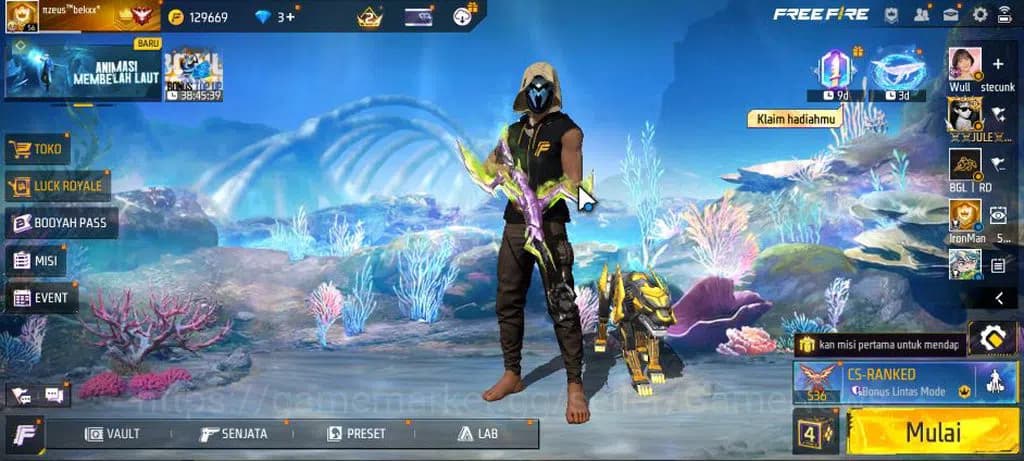 Free Fire Accounts Indonesia| M1887 Mamba GNAW |M1014 Green Flame Dra image 1