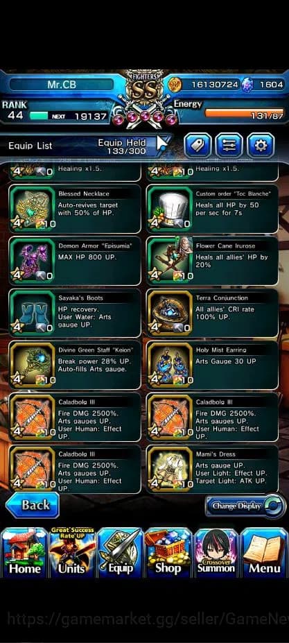 Grand Summoners Accounts Global|Rank 44|7 Asc+ 1 TW|Inumuta+TW,2x S Miyu,Ch image 14