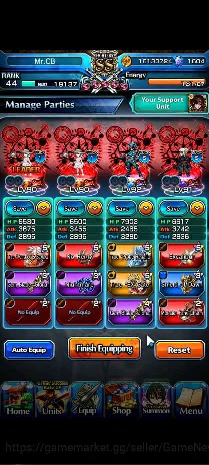 Grand Summoners Accounts Global|Rank 44|7 Asc+ 1 TW|Inumuta+TW,2x S Miyu,Ch image 3