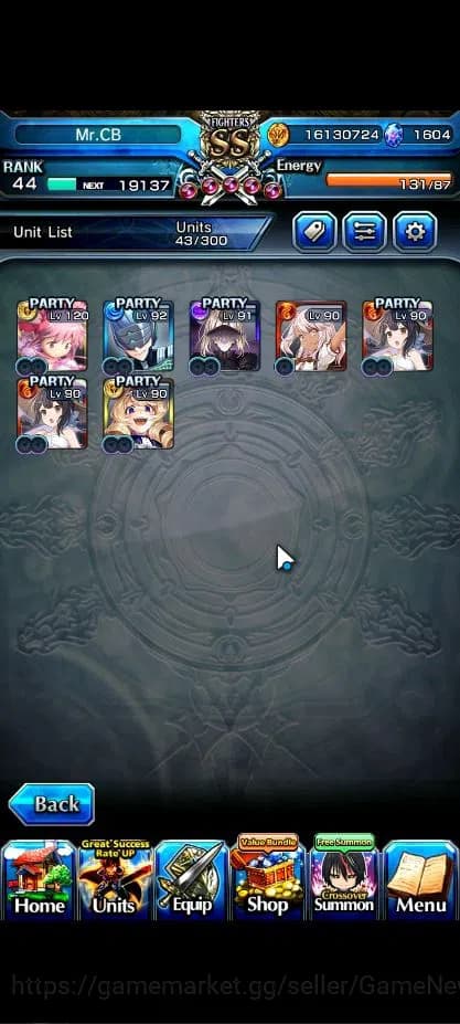 Grand Summoners Accounts Global|Rank 44|7 Asc+ 1 TW|Inumuta+TW,2x S Miyu,Ch image 4