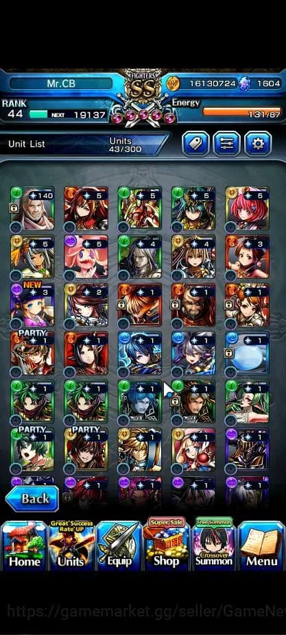 Grand Summoners Accounts Global|Rank 44|7 Asc+ 1 TW|Inumuta+TW,2x S Miyu,Ch image 5