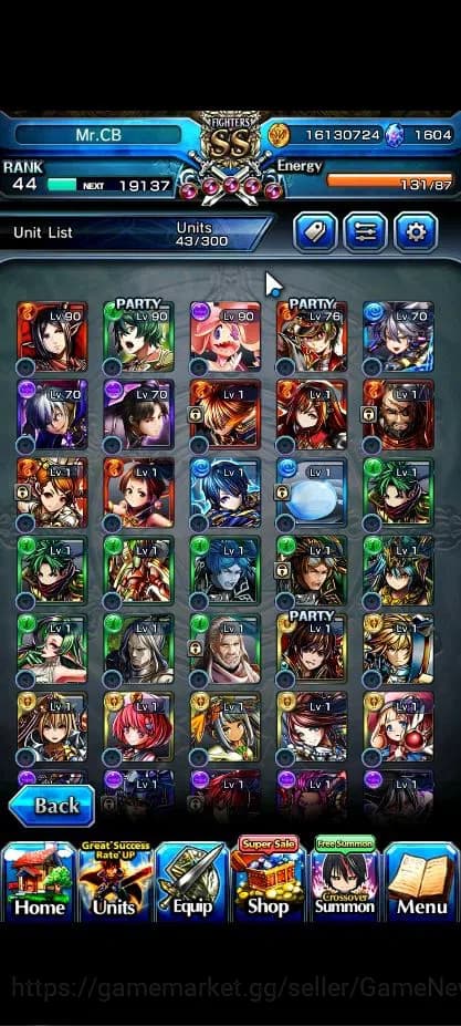 Grand Summoners Accounts Global|Rank 44|7 Asc+ 1 TW|Inumuta+TW,2x S Miyu,Ch image 6