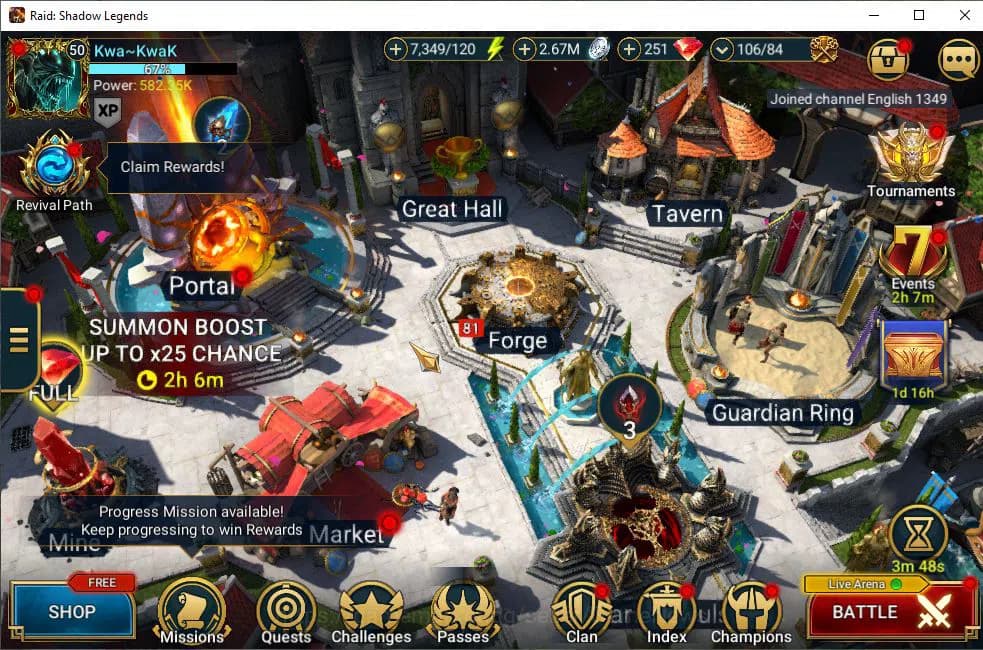 Raid: Shadow Legends Accounts Lv50 582K Power|1 Mythical (Nais)|19 Legendary (Cr image 1