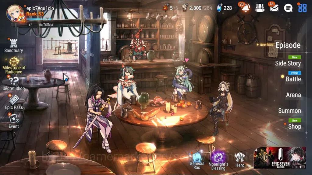 Epic Seven Accounts GLOBAL VERIF|New Era|8 ML(LOT Scales,BW Iseria,Zio image 1