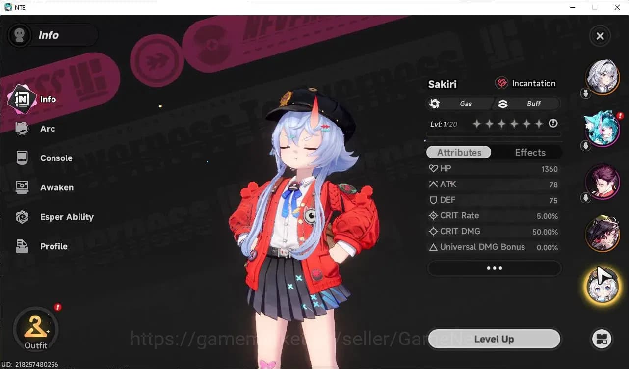 Neverness to Everness Accounts Global NA |HL 3| 3 SSR Hotori, Daffodil, Sakiri + image 2